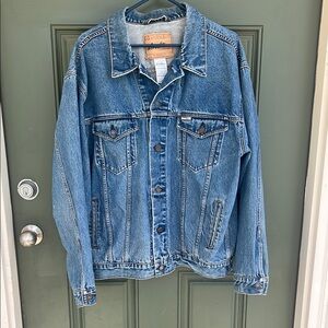 Levi Strauss Signature Denim Trucker Jean Jacket Blue Adult XL Vintage EUC